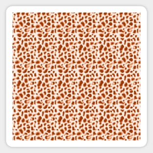 Orange Tiny Spotted Animal Pattern Design Sticker